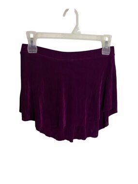 Bullet pointe plum ribbed ballet mini skirt hi low hem size Medium